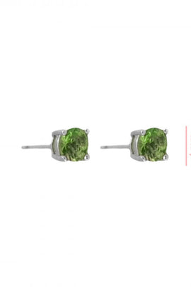 Emília Light Green Stone Earring